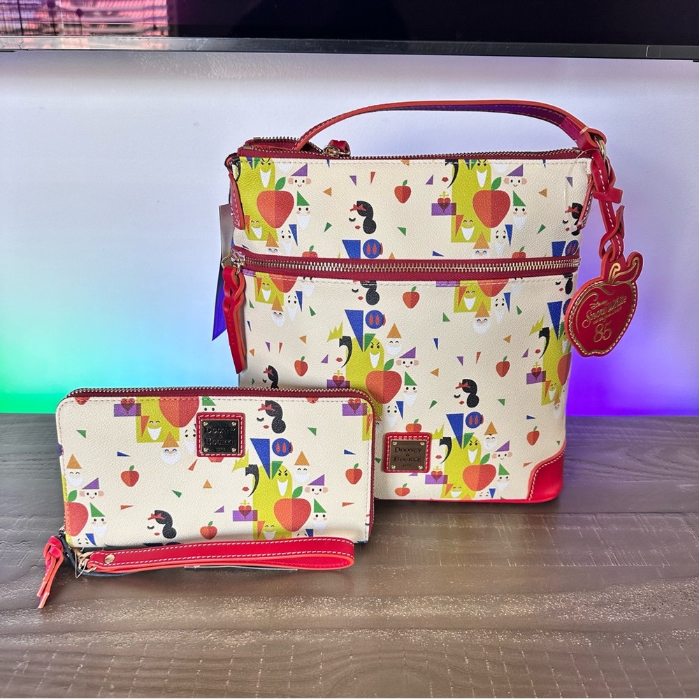 Dooney & Bourke Disney Snow White Crossbody & Wallet Bundle Lot NWT